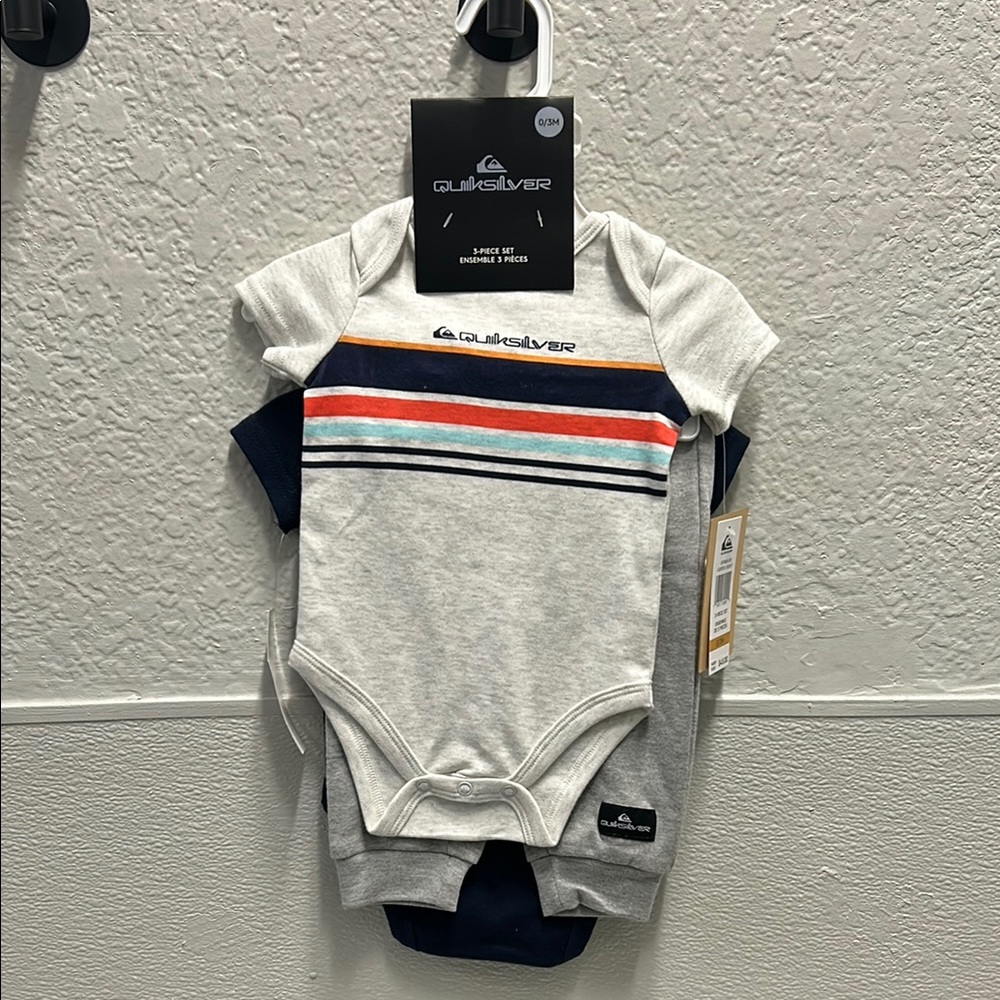 Quiksilver Kids Gray and Navy One Piece